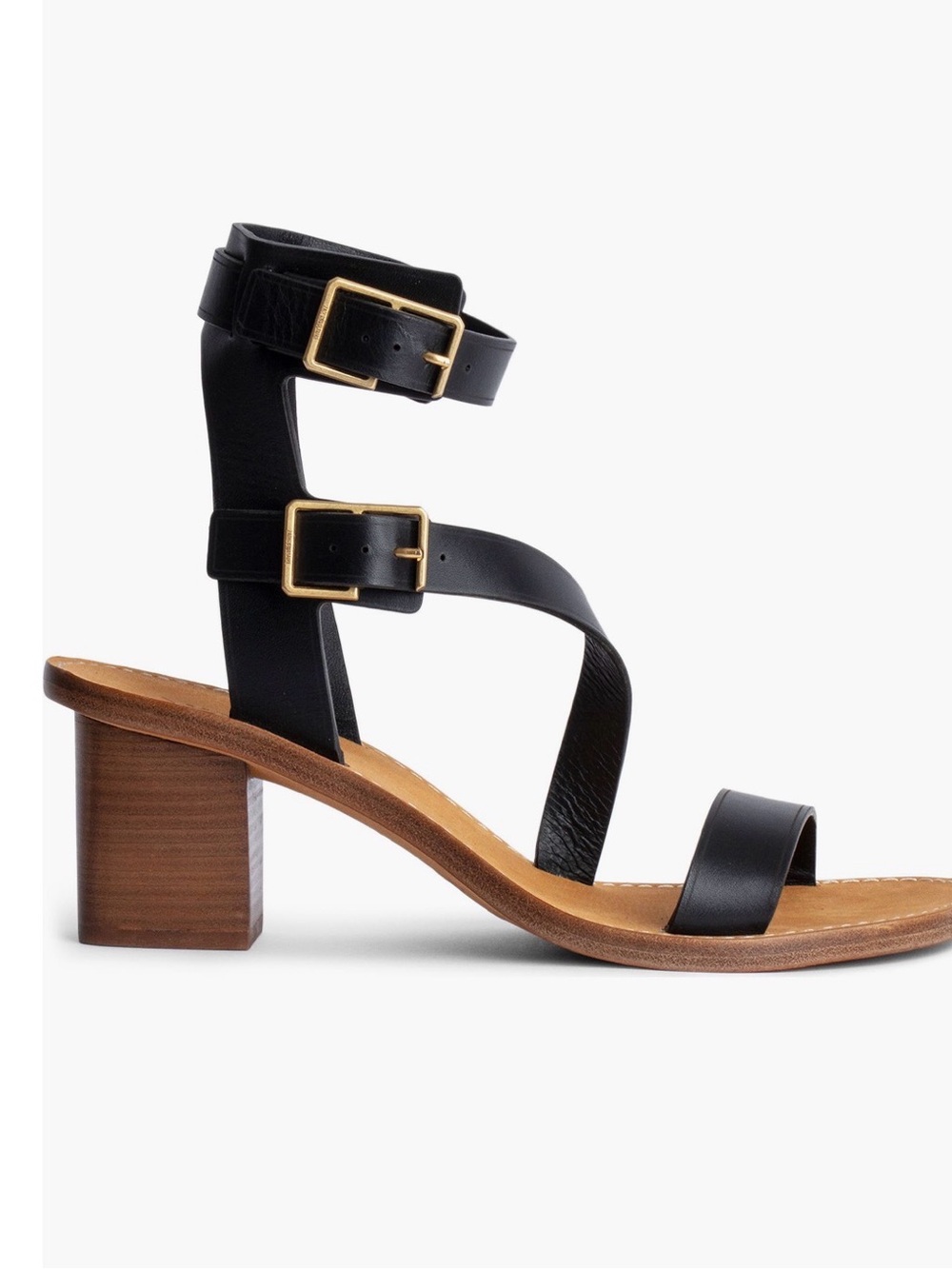 Zadig & Voltaire Cecilia Caprese Block Heel Strap Strappy Sandal